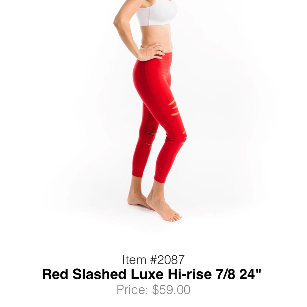 Sz 4 Zyia red slash legging, worn once